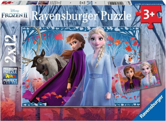 RAVENSBURGER Puzzle Kraina Lodu 2, 2x12 elementów