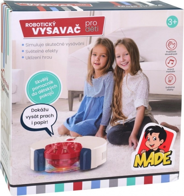 Dziecięcy robotyczny odkurzacz ze światłami i dźwiękami