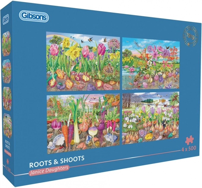 GIBSONS Puzzle Korzenie i pędy 4x500 kawałków