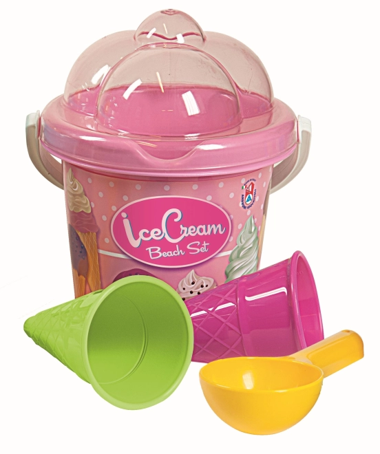 Androni Zestaw do piasku lody - mały, różowy