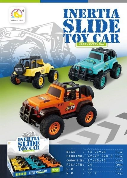 Jeep terenowy na napęd bezwładnościowy