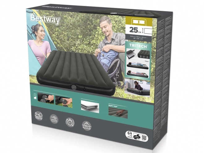 Dwuosobowy materac dmuchany Queen z wbudowaną pompką Bestway