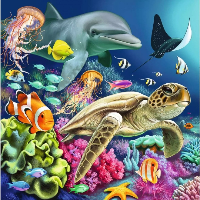 Puzzle Życie pod wodą 3x49 elementów