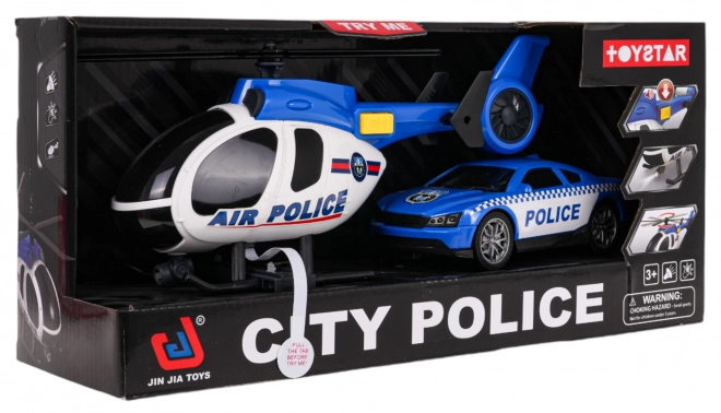 Zestaw helikopter + radiowóz policyjny