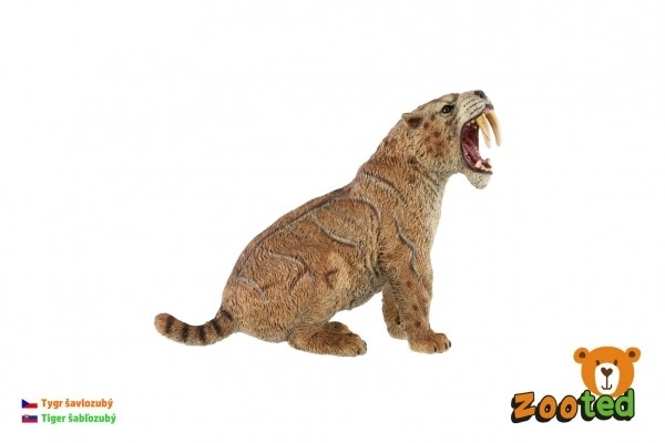 Tygr szablozębny zooted plast 11 cm w torebce