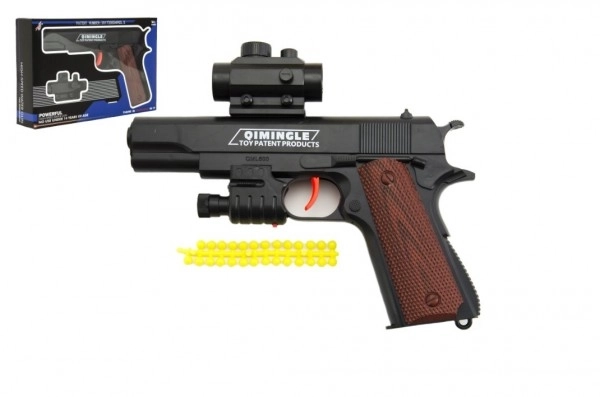 Plastikowy pistolet na miękkie kulki - 20 cm