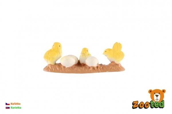 Kurczaki kury domowej z plastiku 5cm w woreczku
