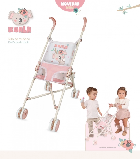 DeCuevas 90079 Składany wózek dla lalek parasolka KOALA 2024 - 56 cm