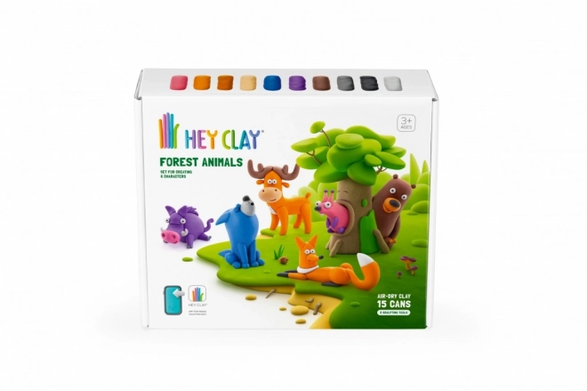 Hey Clay zestaw plastycznego gliny Leśne zwierzęta