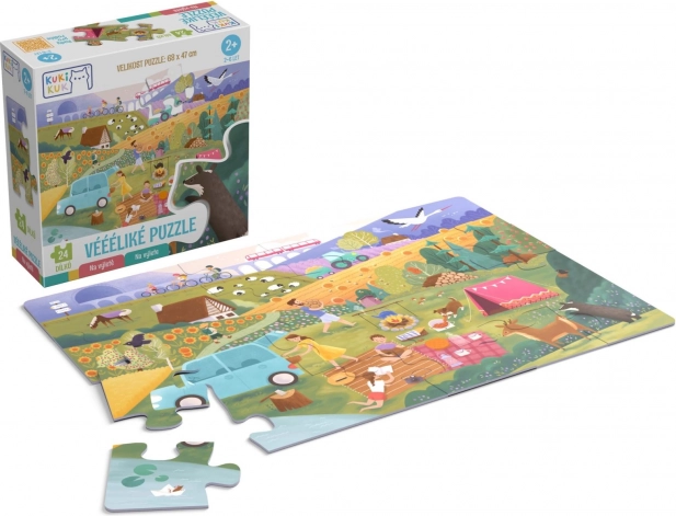 Duże puzzle dla dzieci Na wycieczce 24 elementy