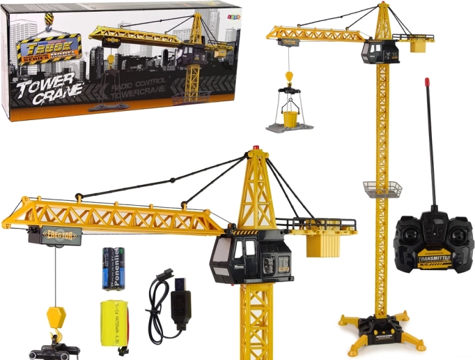 Ogromny żuraw R/C zdalnie sterowany Wysokość 183 cm 2 poziomy