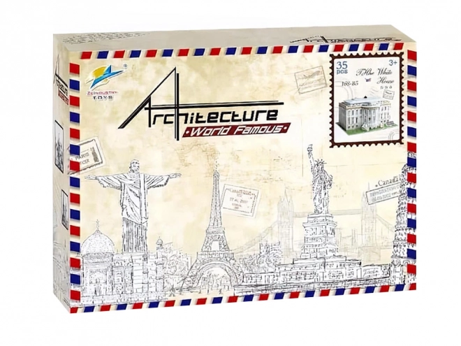 3D przestrzenne puzzle budynku BIAŁEGO DOMU ZA2529