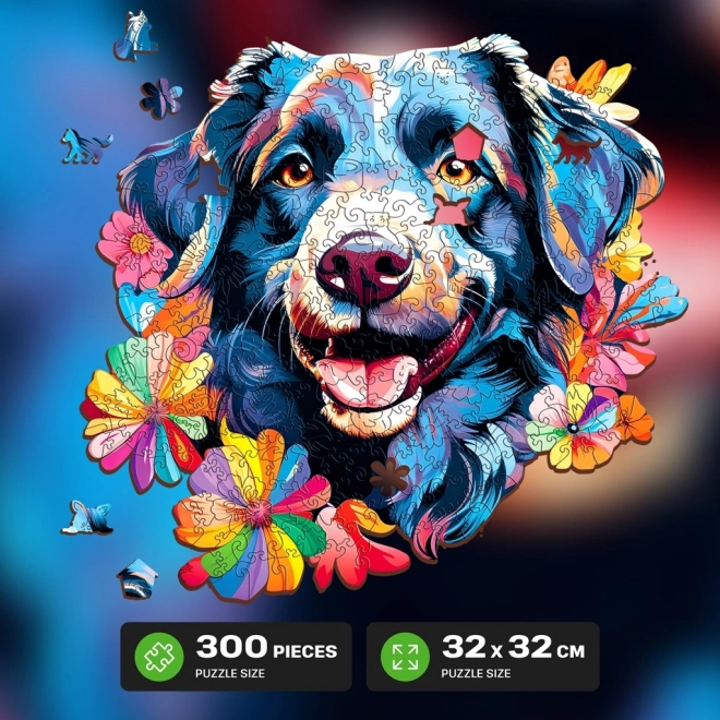 Drewniane puzzle Pies 500 elementów