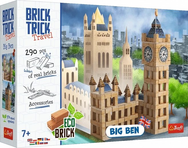 Klocki z prawdziwych cegieł TREFL Brick Trick Travel – Big Ben, 290 elementów