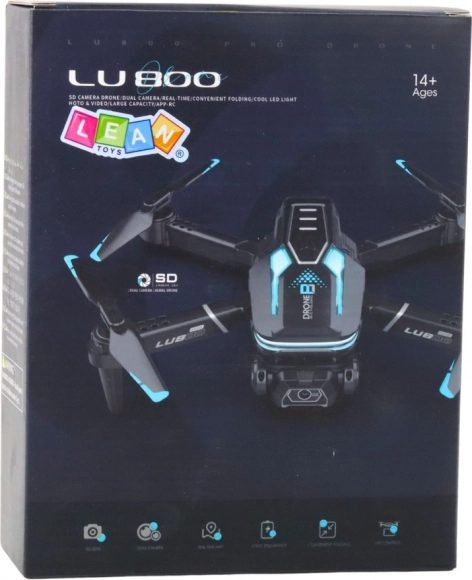 Dron z kamerą LU800 LED światła niebieski