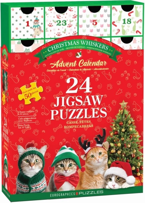 Adwentowy kalendarz puzzle Świąteczne Brody