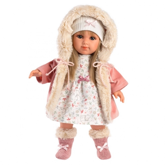 Llorens 53541 ELENA - realistyczna lalka z miękkim materiałowym ciałem - 35 cm