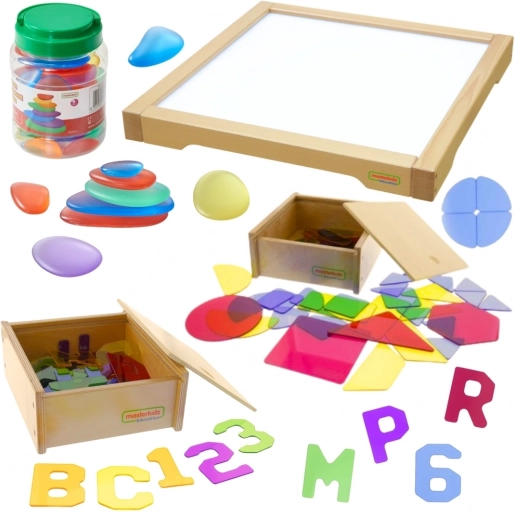 Masterkidz panel LED skrzynia sensoryczno‑motoryczna z akcesoriami