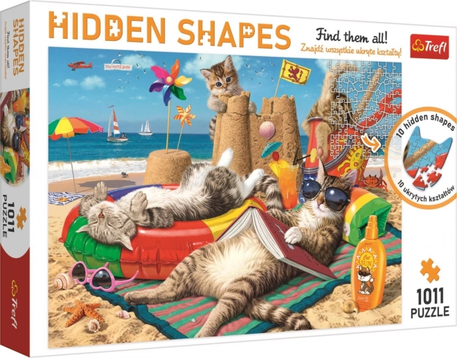 TREFL Puzzle Hidden Shapes: Kocie wakacje 1011 elementów
