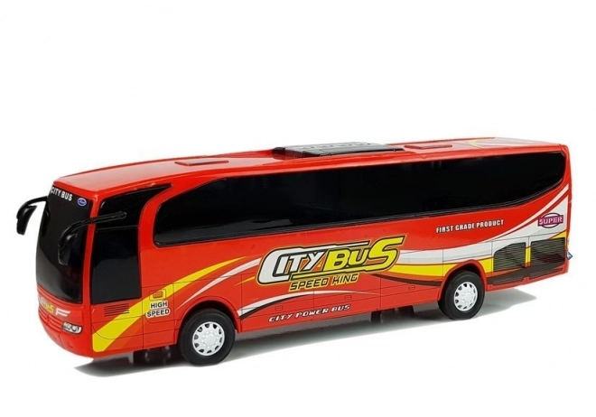 Model czerwonego autobusu miejskiego 54cm
