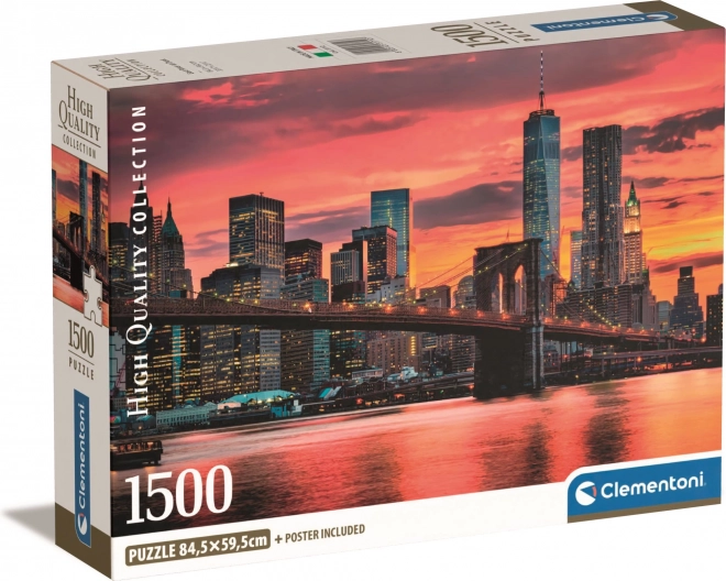 Puzzle 1500 kawałków Compact East River o zmierzchu