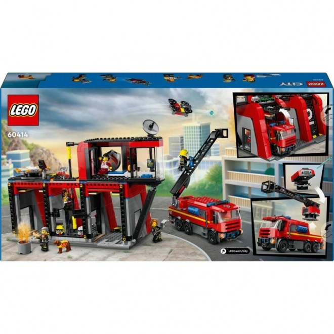 LEGO2 City 60414 Strażnica z wozem strażackim