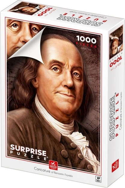 Deico puzzle Karykatura Benjamina Franklina 1000 elementów