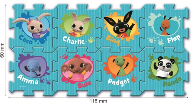 Piankowe puzzle Bing Bunny 32x32x1,5 cm 8 szt. w folii