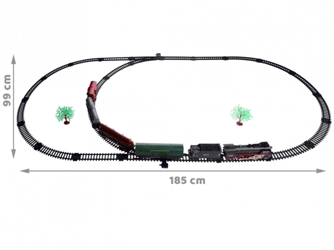 Elektryczny pociąg 185x99cm para się unosi efekt dźwiękowy RC0622