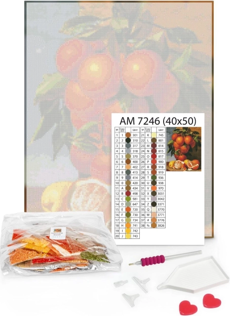 Mozaika diamentowa Fale 40×50 – płótno, kamyczki, aplikator 3w1 i kleje