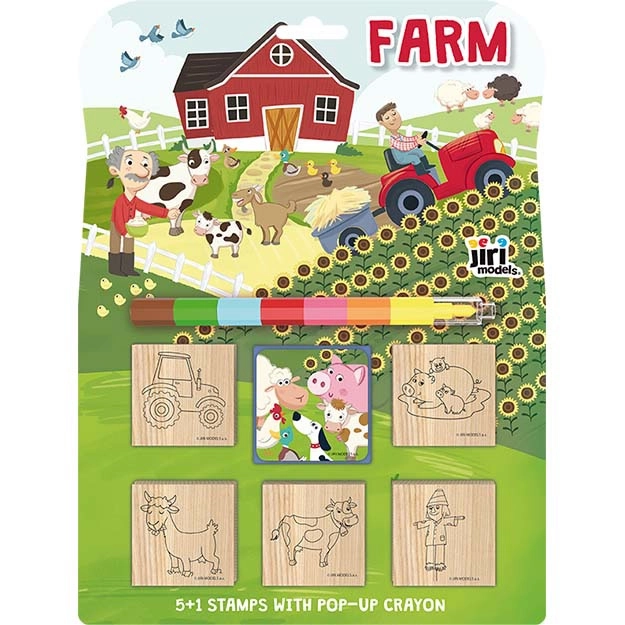 Zestaw stempelków Farma z woskiem