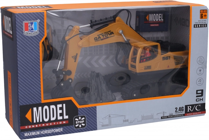 Dymiąca koparka RC na pilot 2.4 GHz