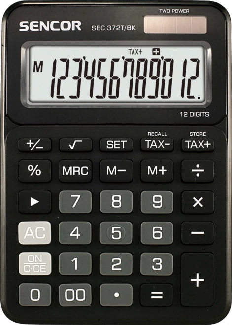 Kalkulator SEC biurkowy z 12‑cyfrowym wyświetlaczem LCD