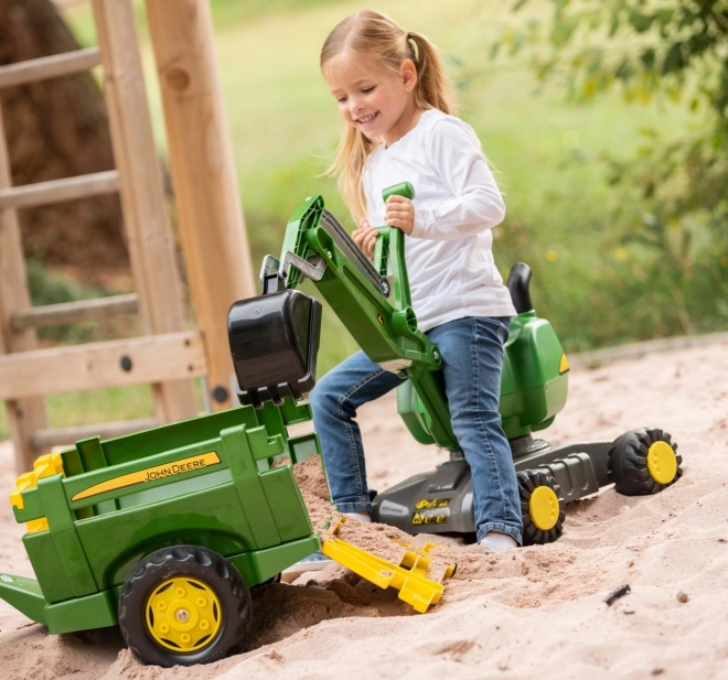 Dziecięca koparka na kołach John Deere