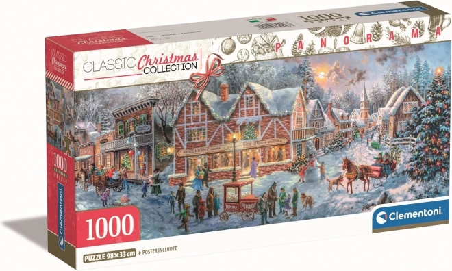 Clementoni panoramiczne puzzle Kolekcja Świąteczna Przygotowania na Święta 1000 elementów