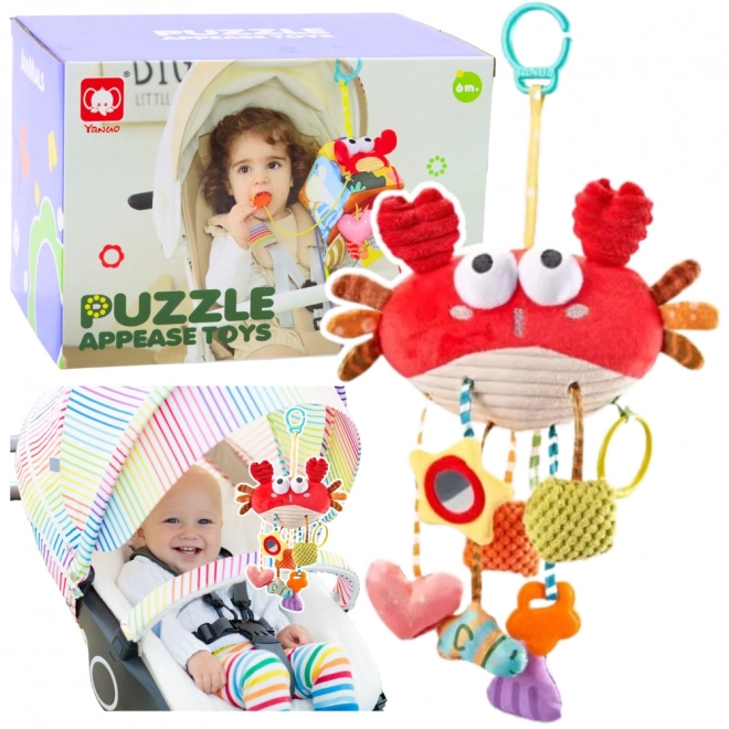 Sensoryczna zabawka krab z klipsem