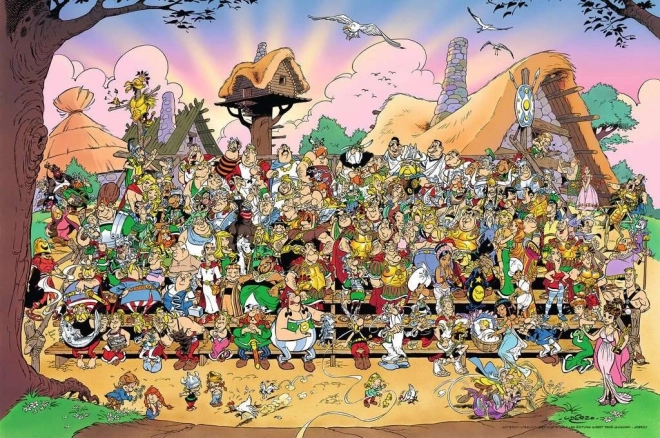 Puzzle Ravensburger Asterix i Obelix: Rodzinna fotografia 3000 części
