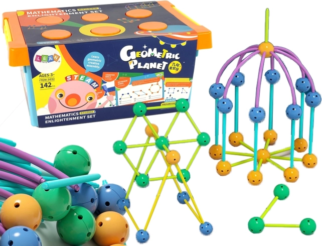 3D konstrukcyjna geometryczna zabawka - 142 elementy