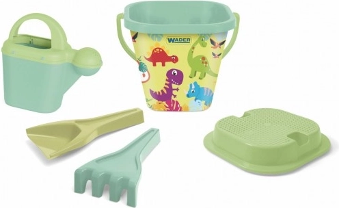 RePlay zestaw do piasku dinozaury – plastikowe wiaderko z akcesoriami w siateczce
