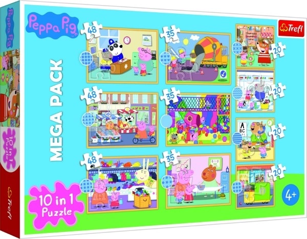 Puzzle 10w1 Świnka Peppa