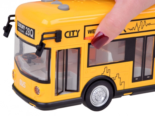 Żółty autobus party dźwięki otwierania drzwi światła muzyka ZA5222