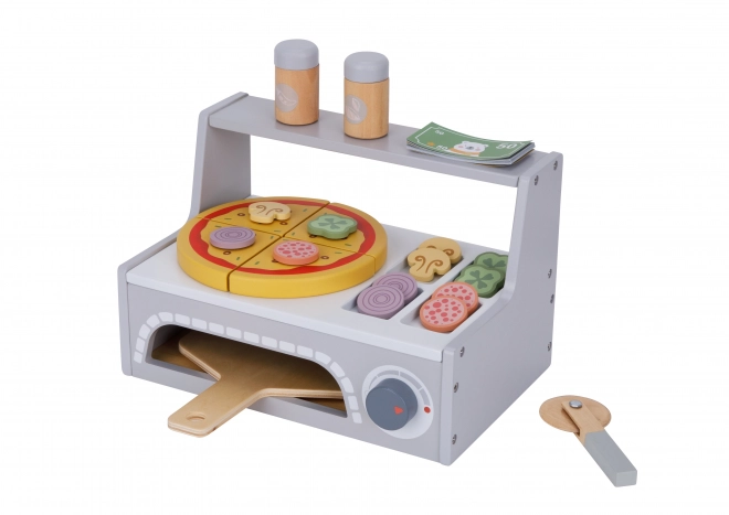 Tooky Toy drewniany zestaw do pizzy z dodatkami