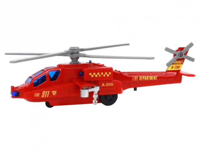 Helikopter ratunkowy z aluminium zasilany mixem dźwięków i świateł