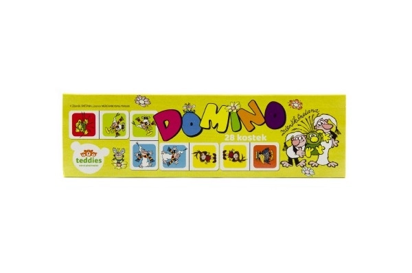 Domino Chodź z nami do baśni, 28 sztuk, gra towarzyska w pudełku 21x6x3cm