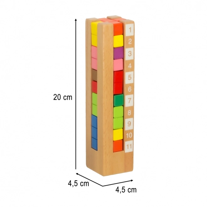 Kolorowe drewniane edukacyjne klocki Montessori