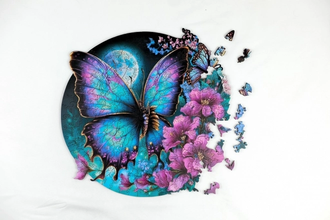 EscapeWelt Drewniane puzzle luminescencyjne Motyl 500 elementów