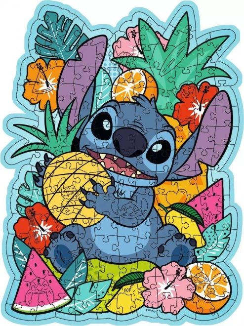 Ravensburger drewniane konturowe puzzle Disney: Stitch 150 elementów