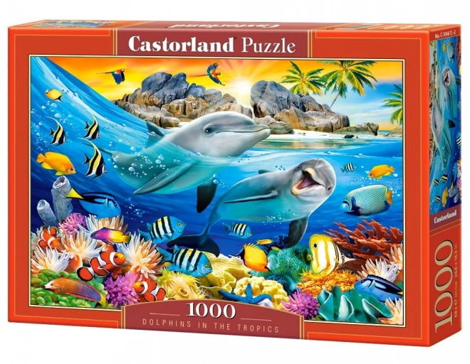 Puzzle 1000 części Delfiny w tropikach