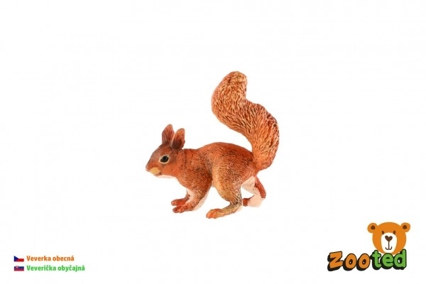 Wiewiórka pospolita z plastiku 9 cm w woreczku
