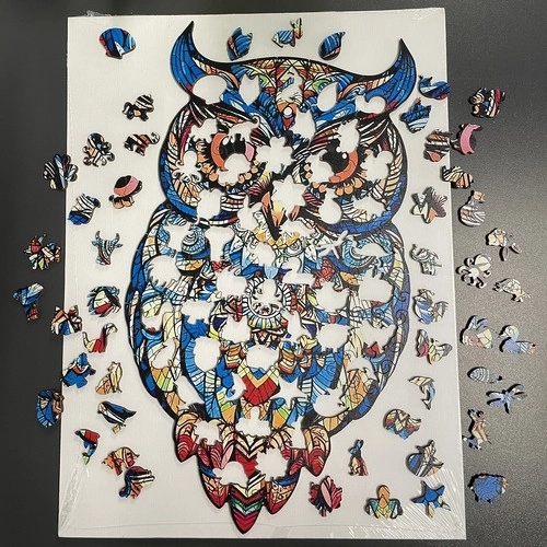 Drewniane puzzle sowa Kruzzel